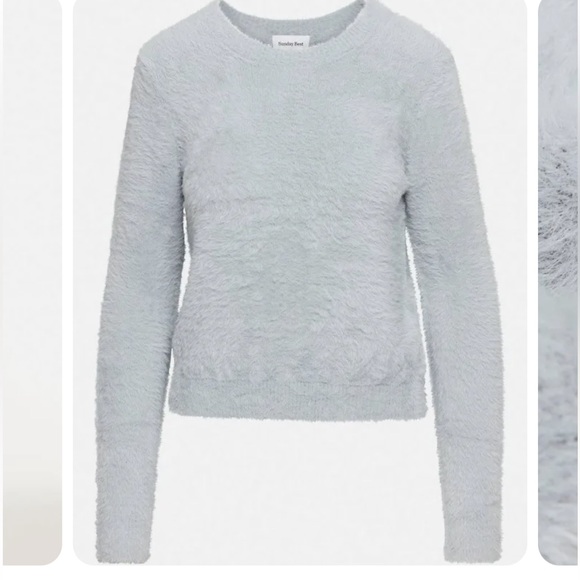 BNWT ARITZIA Sundays Best Kitten Fur Crew Neck Sweater - Picture 4 of 6
